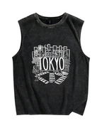 Tokyo Vintage Distressed Washed Tank Top