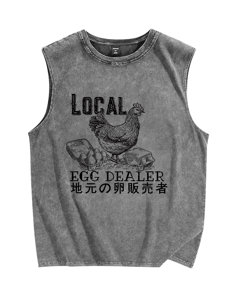 Egg dealer Vintage Distressed Washed Tank Top