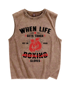 Boxing Gloves Vintage Distressed Washed Tank Top