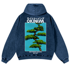 Okinawa Vintage Washed Cotton Back Art Hoodie