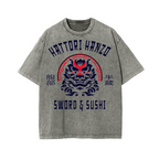 Hattori Hanzo Komainu Vintage Wash Japanese Design T-Shirt