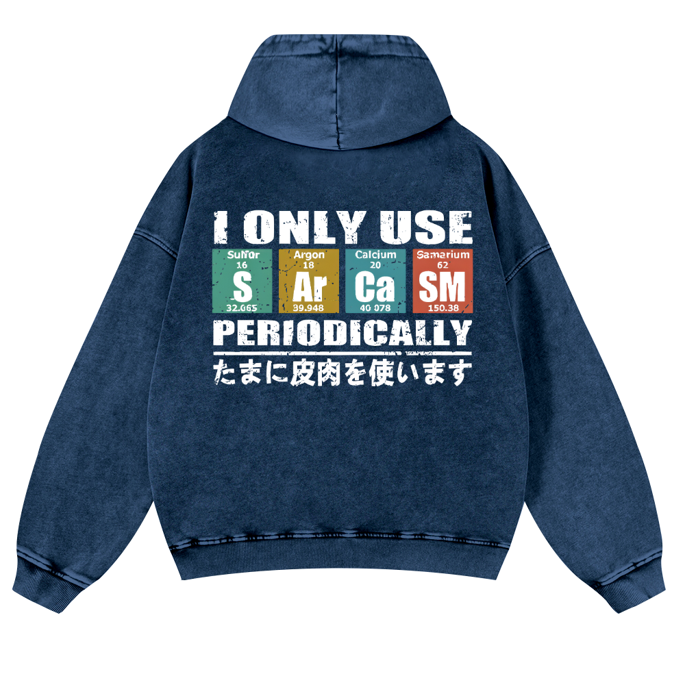 Sarcams Vintage Washed Cotton Back Art Hoodie
