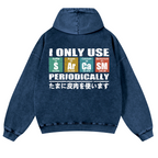 Sarcams Vintage Washed Cotton Back Art Hoodie