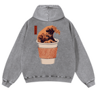 Wave Vintage Washed Cotton Back Art Hoodie