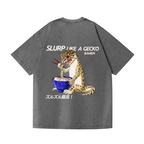 Gecko Vintage Wash Japanese Design Back Art T-Shirt