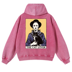 The Cat Lover Vintage Washed Cotton Back Art Hoodie