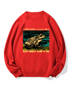 Refusing Humans To Return To Frog Cotton Sweatshirt