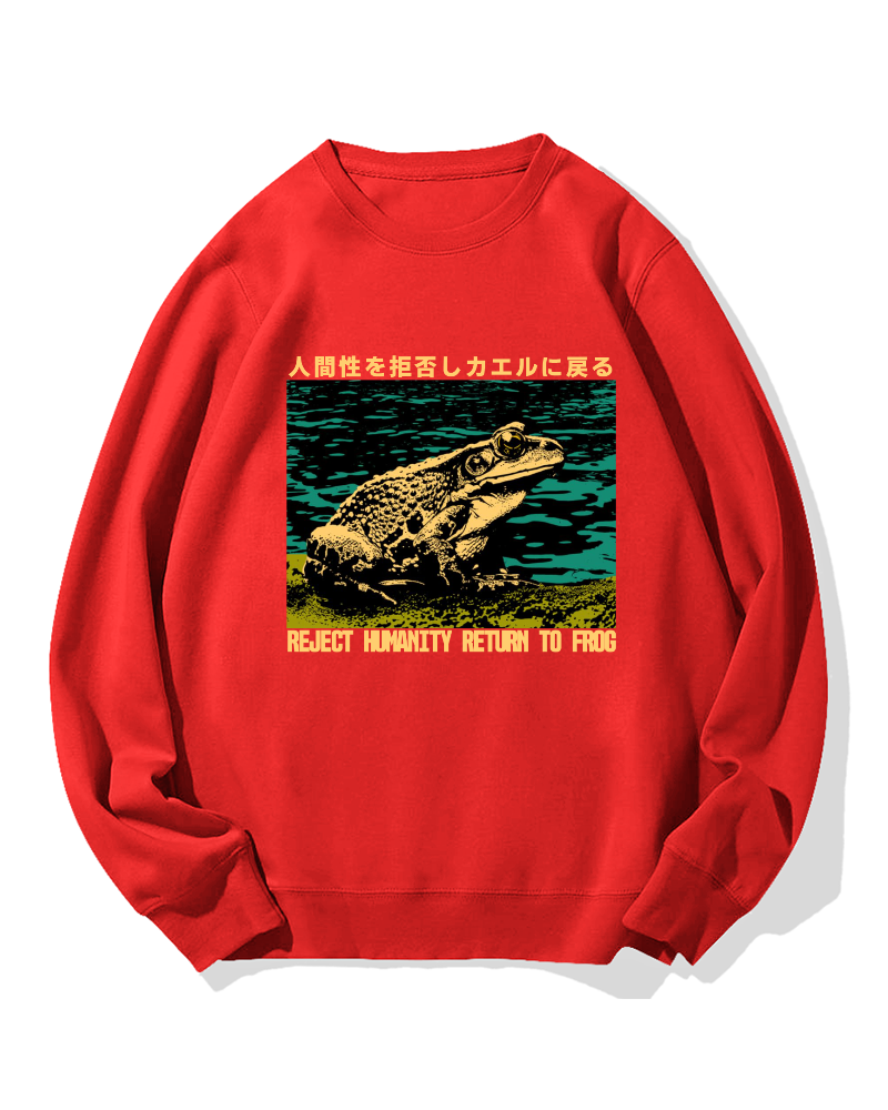 Refusing Humans To Return To Frog Cotton Sweatshirt