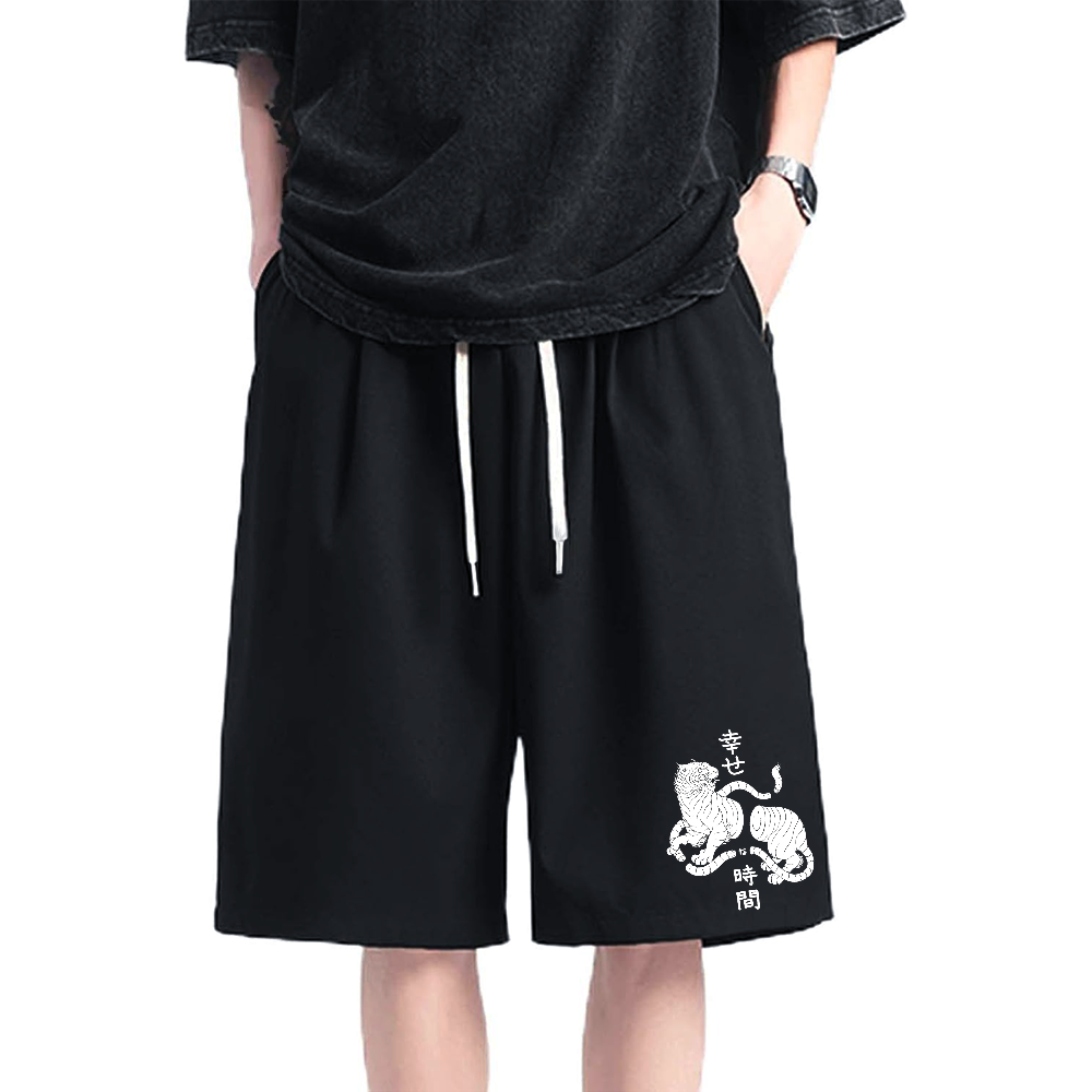 Happy Tiger Cotton Casual Shorts