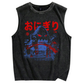 Onigiri Rice Ball Vintage Distressed Washed Tank Top