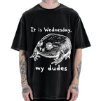 Wensday Frog Vintage Washed T-shirt
