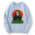 Crocodile Japanese Cotton Pullover Sweatshirt