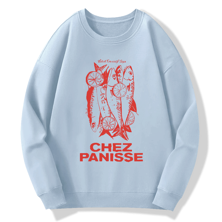 CHEZ PANISSE Cotton Pullover Sweatshirt