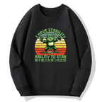 Mentally stable assassin frog with puncture ability Cotton Pullover Sweatshirt