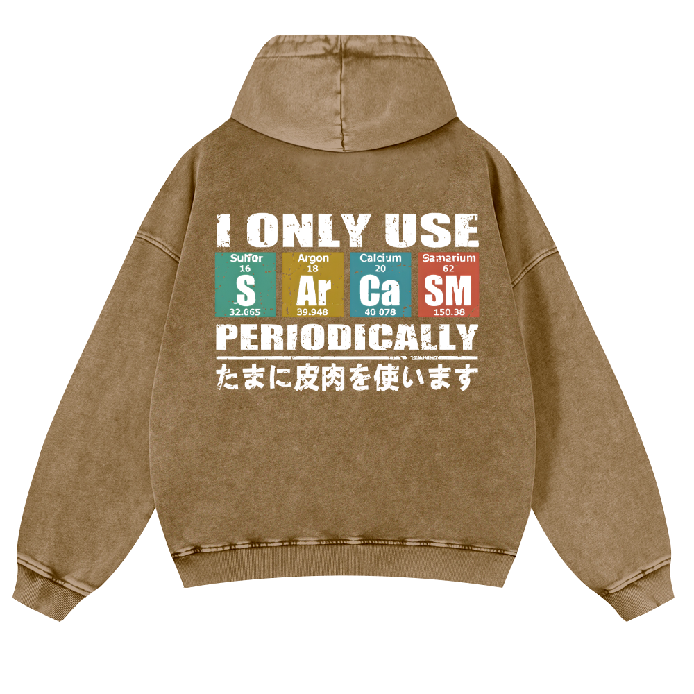 Sarcams Vintage Washed Cotton Back Art Hoodie