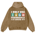Sarcams Vintage Washed Cotton Back Art Hoodie