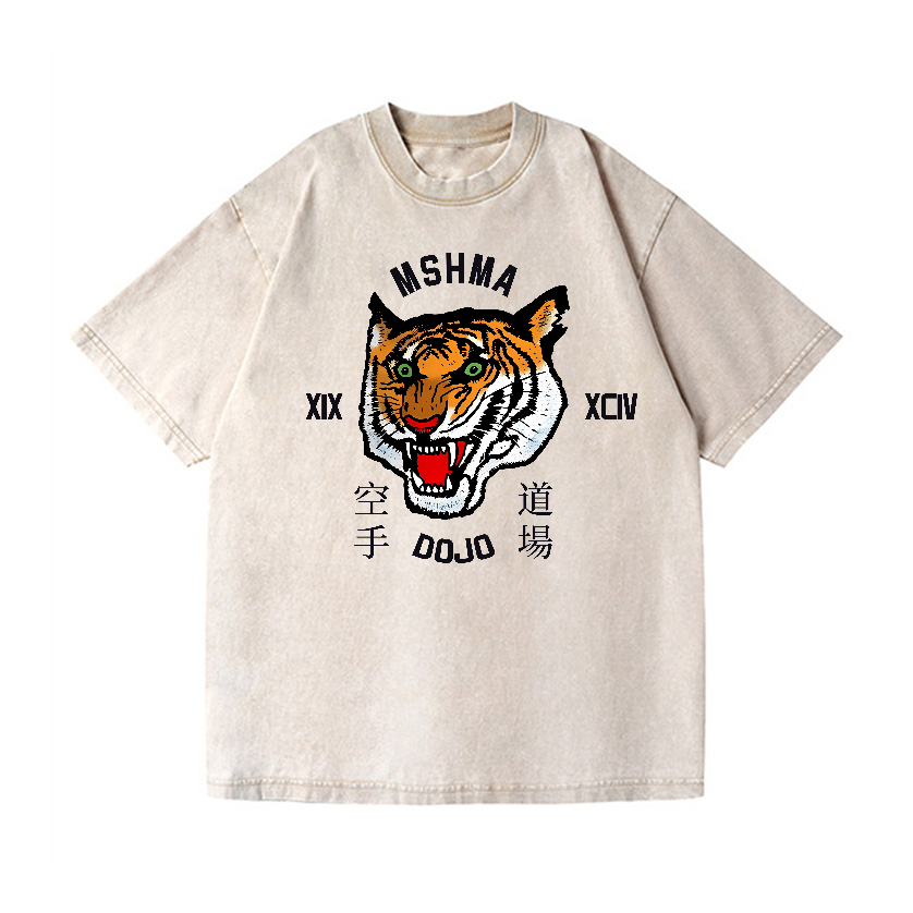 Mshma Dojo Tiger Vintage Wash Japanese Design T-Shirt