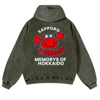 Sapporo Vintage Washed Cotton Back Art Hoodie