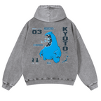 Kyoto Vintage Washed Cotton Back Art Hoodie