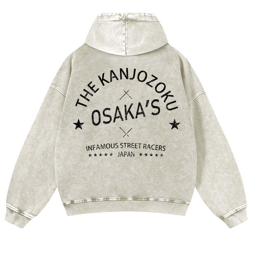 Osaka Vintage Washed Cotton Back Art Hoodie