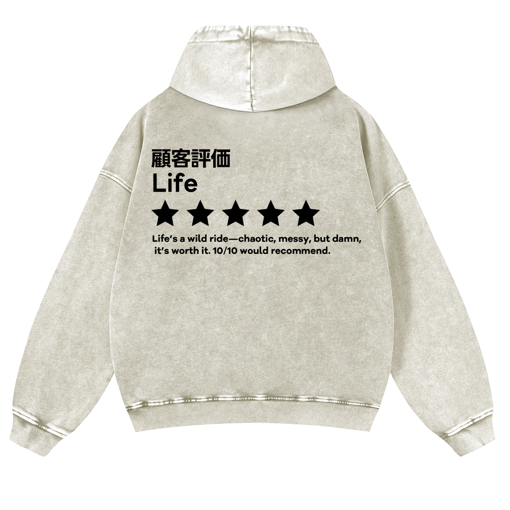 Life Vintage Washed Cotton Back Art Hoodie