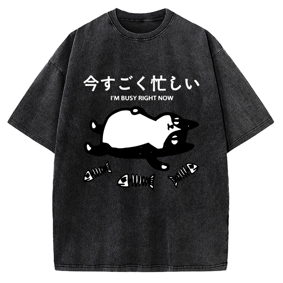 I'm Busy Right Now Vintage Washed T-shirt