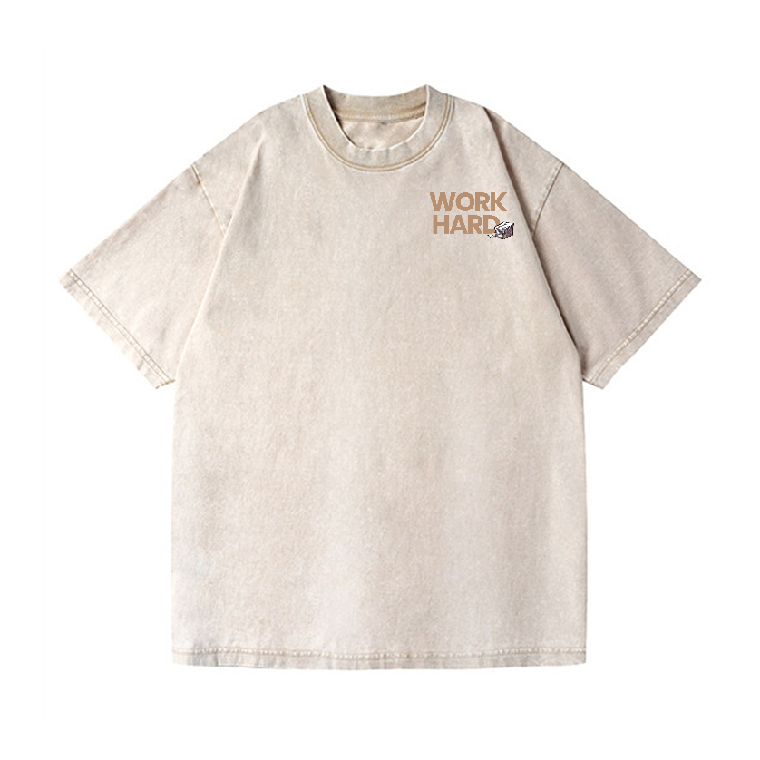 Cat Vintage Wash Japanese Design Back Art T-Shirt