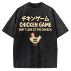 Chicken Game Funny Vintage Washed T-shirt