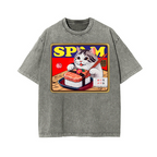 Sushi Cat Vintage Wash Japanese Design T-Shirt