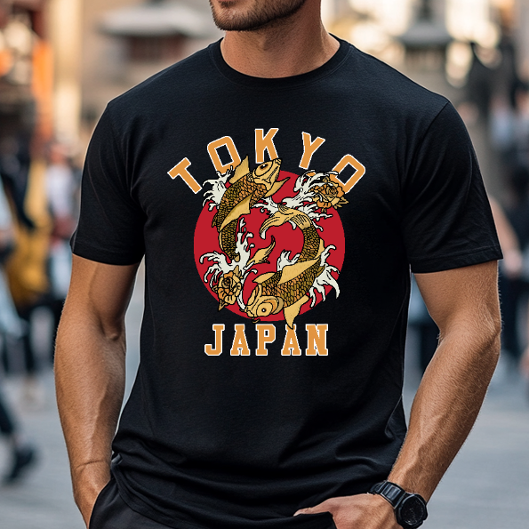 Tokyo Koi Fish Japanese Style Classic Tee