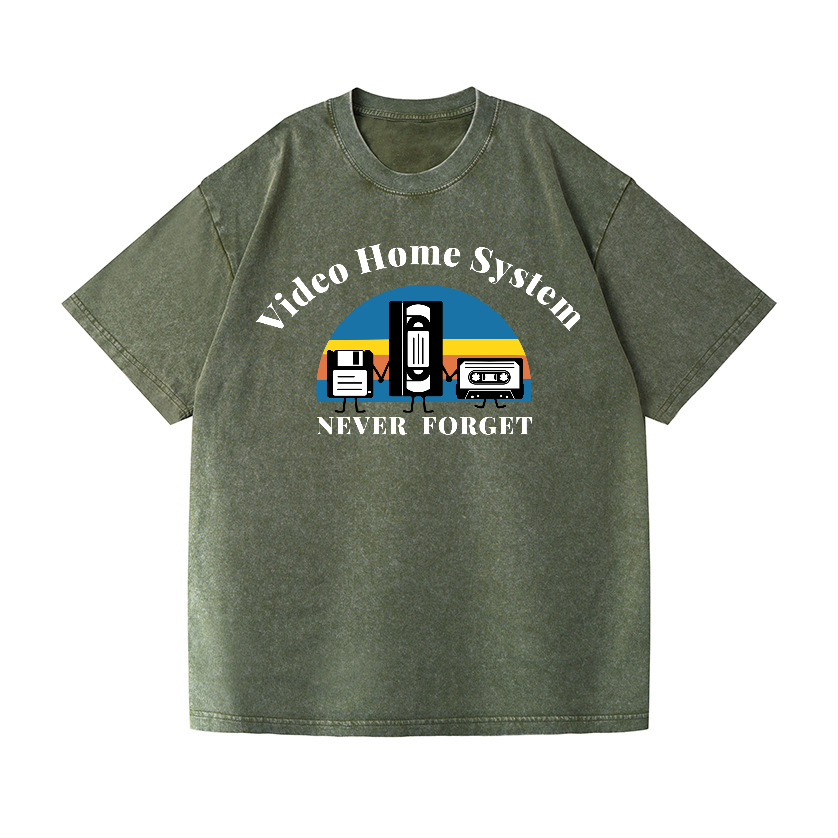 VHS Vintage Wash Japanese Design T-Shirt