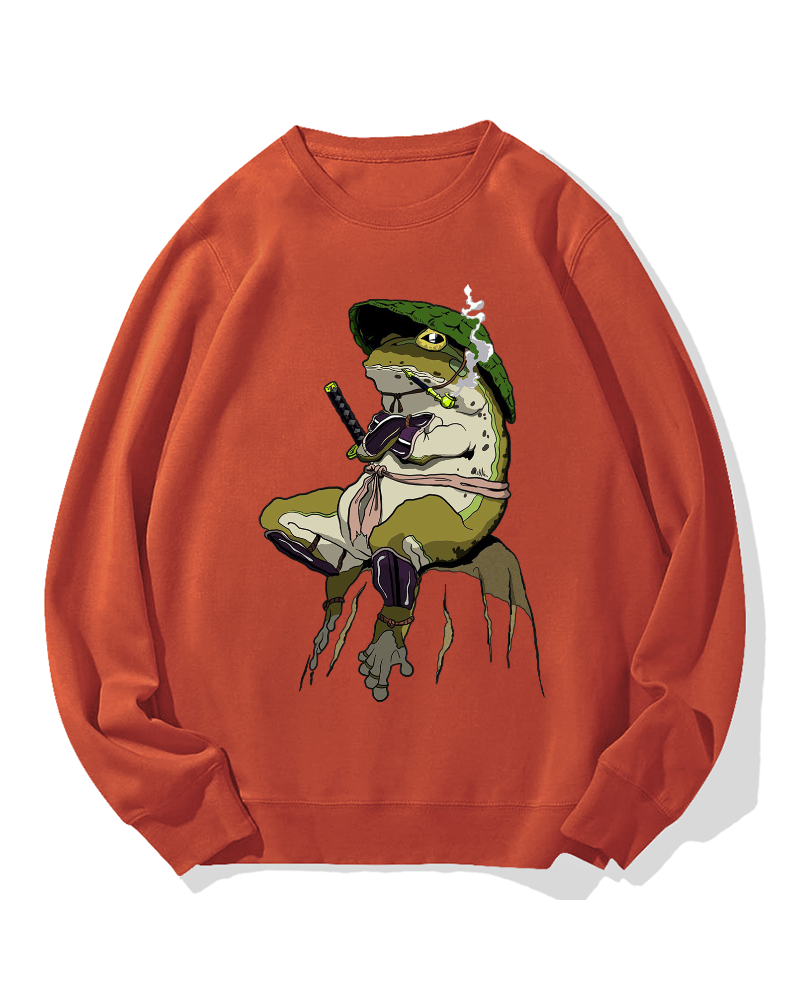 Frog Samurai Cotton Sweatshirt