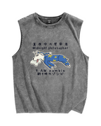 Midnight Philosopher Vintage Distressed Washed Tank Top