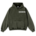 Okinawa Vintage Washed Cotton Back Art Hoodie
