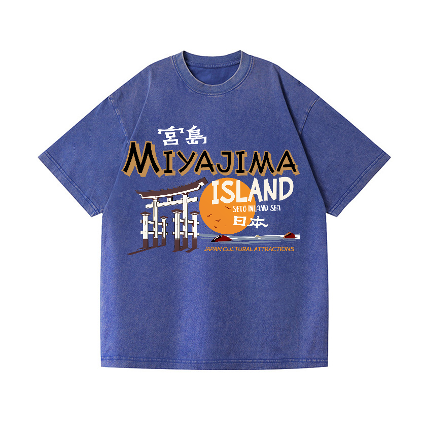 Hiroshima Miyajima Island Vintage Wash Japanese Design T-Shirt