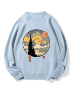 Ukiyo-e Painting Cotton Sweatshirt