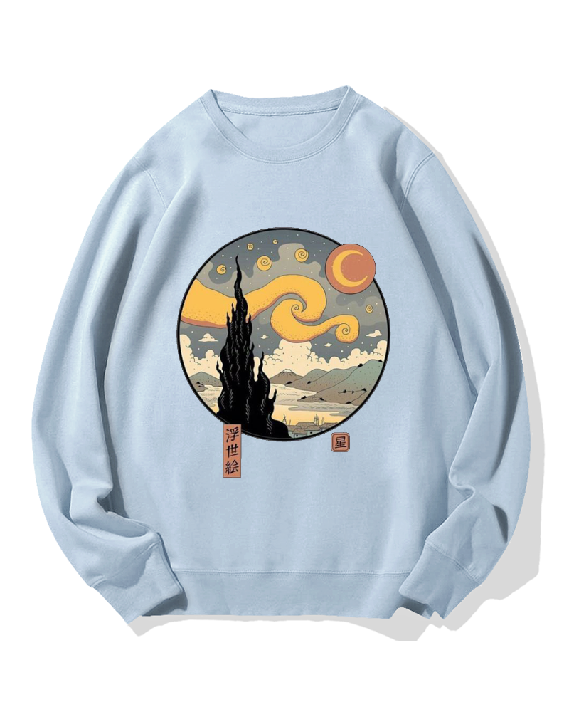Ukiyo-e Painting Cotton Sweatshirt