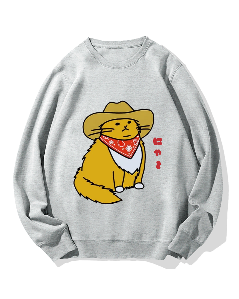 Cowboy cat Cotton Sweatshirt