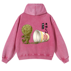 Ramen Mummy Vintage Washed Cotton Back Art Hoodie