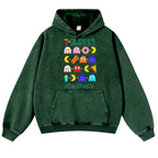 Pacman Vintage Washed Thick Cotton Hoodie