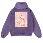 Sakura Vintage Washed Cotton Back Art Hoodie
