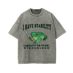 Frog Vintage Wash Japanese Design T-Shirt