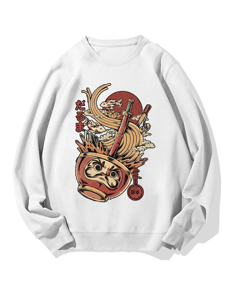 Traditional Daruma Ramen Cotton Sweatshirt