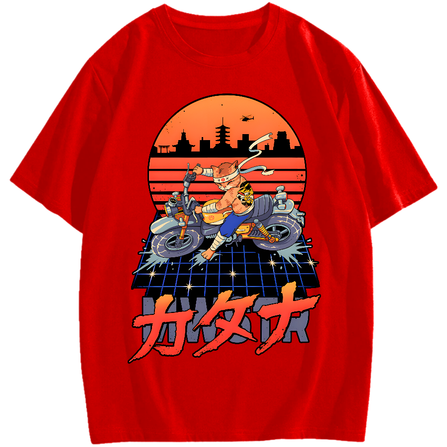 Neo Kyoto Biker Slide Catana Cotton casual T-shirt