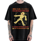 Electrician Dance Skeleton Vintage Washed T-shirt