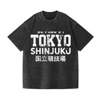TOKYO SHINJUKU Vintage Wash Japanese Design T-Shirt