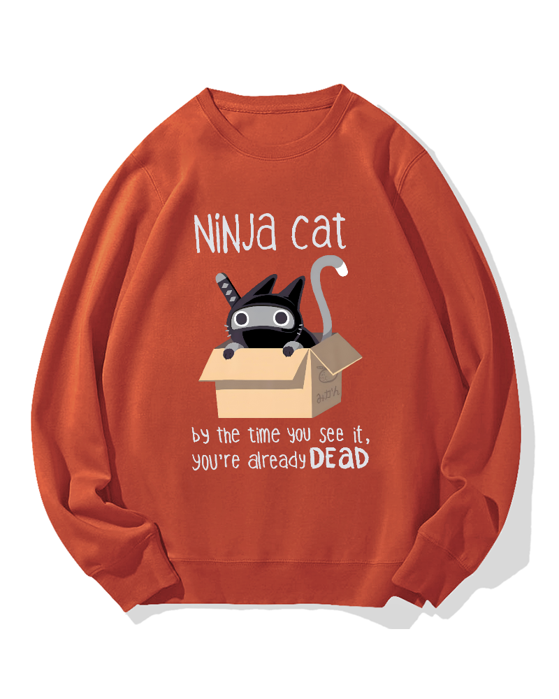 Ninja Cat Cotton Sweatshirt