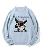 Mothman Eating Soup Cotton Sweatshirt