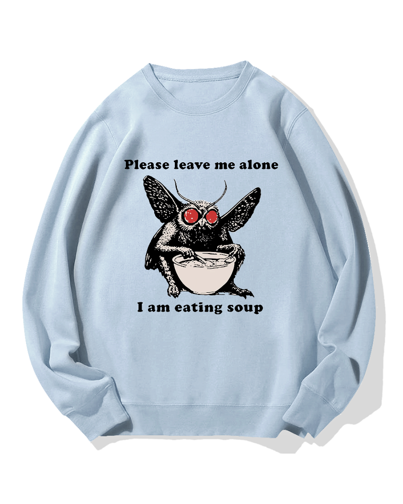 Mothman Eating Soup Cotton Sweatshirt