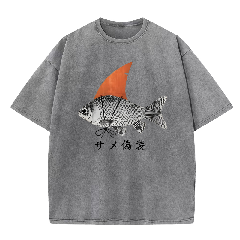 Fish Disguise Washed T-Shirt